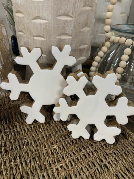 Set of 3 wood snowflakes – Country Squared