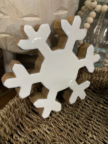 Set of 3 wood snowflakes – Country Squared