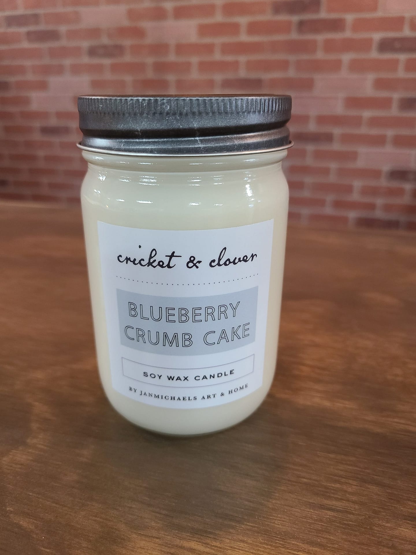 Cricket & Clover Blueberry Crumb Cake 12oz Uber Scented All Natural Soy  Candle